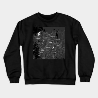 Jakarta black map Crewneck Sweatshirt